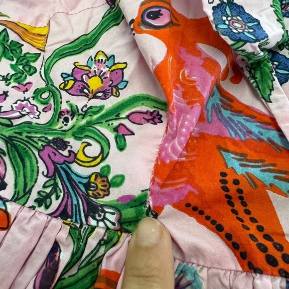 Banjanan Dress Women Large Pink Floral Scorpio Ruffle Puff Sleeve Cottagecore - Picture 12 of 12